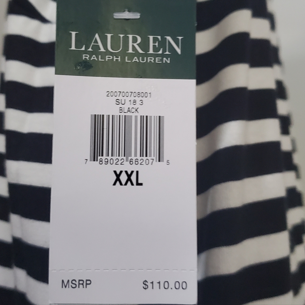 LAUREN RALPH LAUREN STRIPED RUFFLED DRESS - Picture 3 of 7